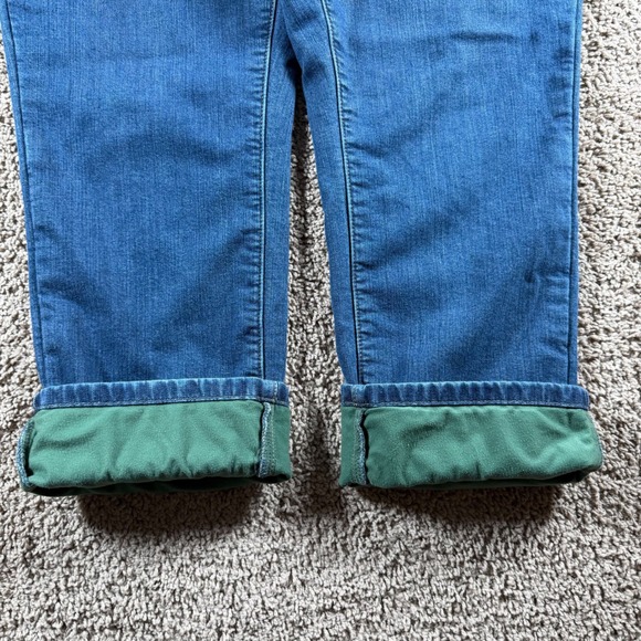 LL Bean Classic Fit fleece lined denim Jeans Blue 18 Petite Warm Winter outdoor - Picture 4 of 12
